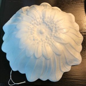Sunflower milk glass bowl